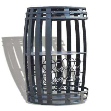Metal wine barrel cabinet
